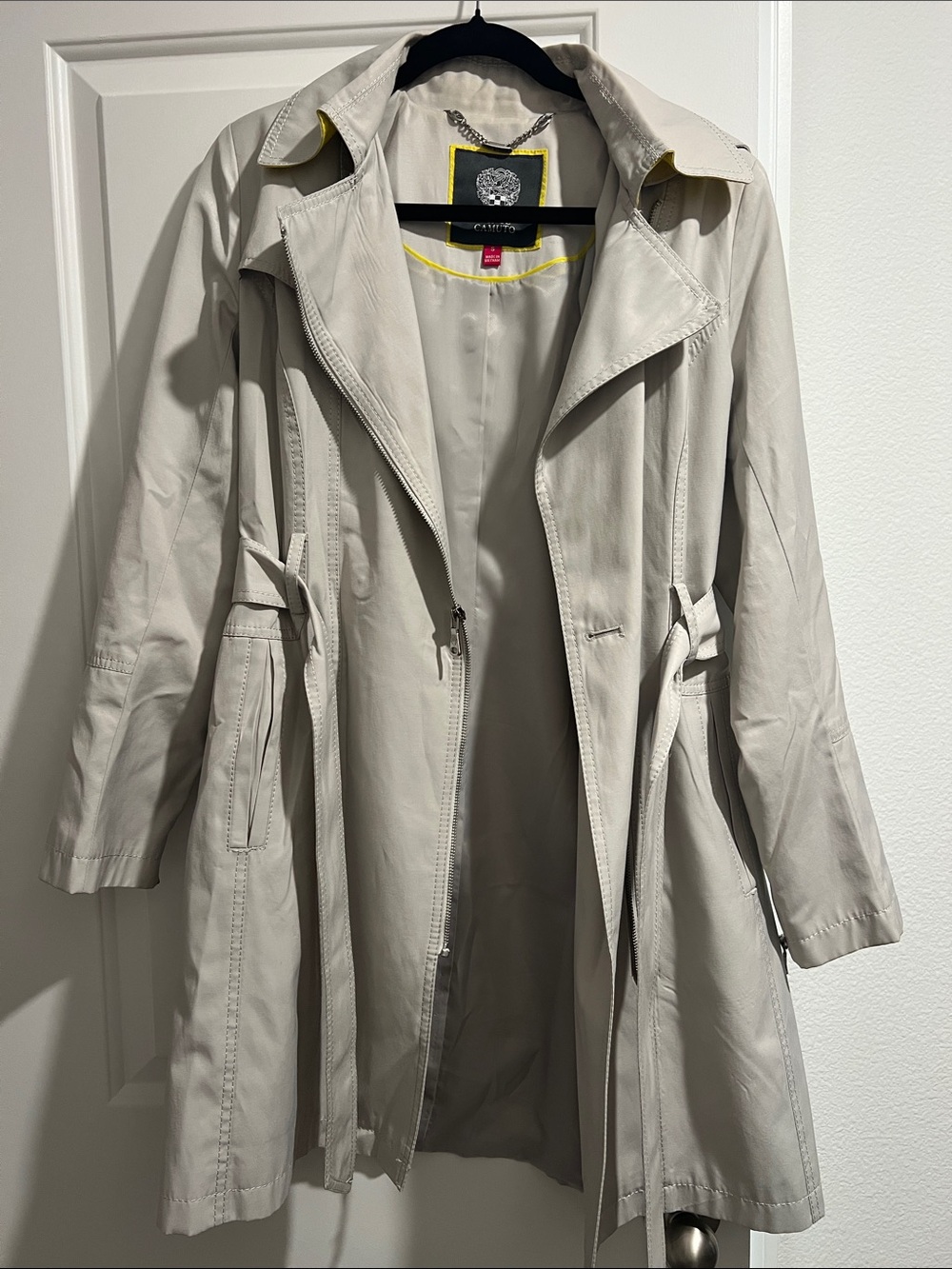 Vince Camuto Light Gray Trench Coat with Belt